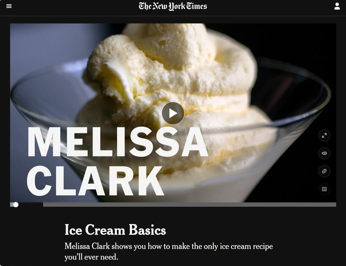 NY Times Melissa Clark - Ice Cream Basics