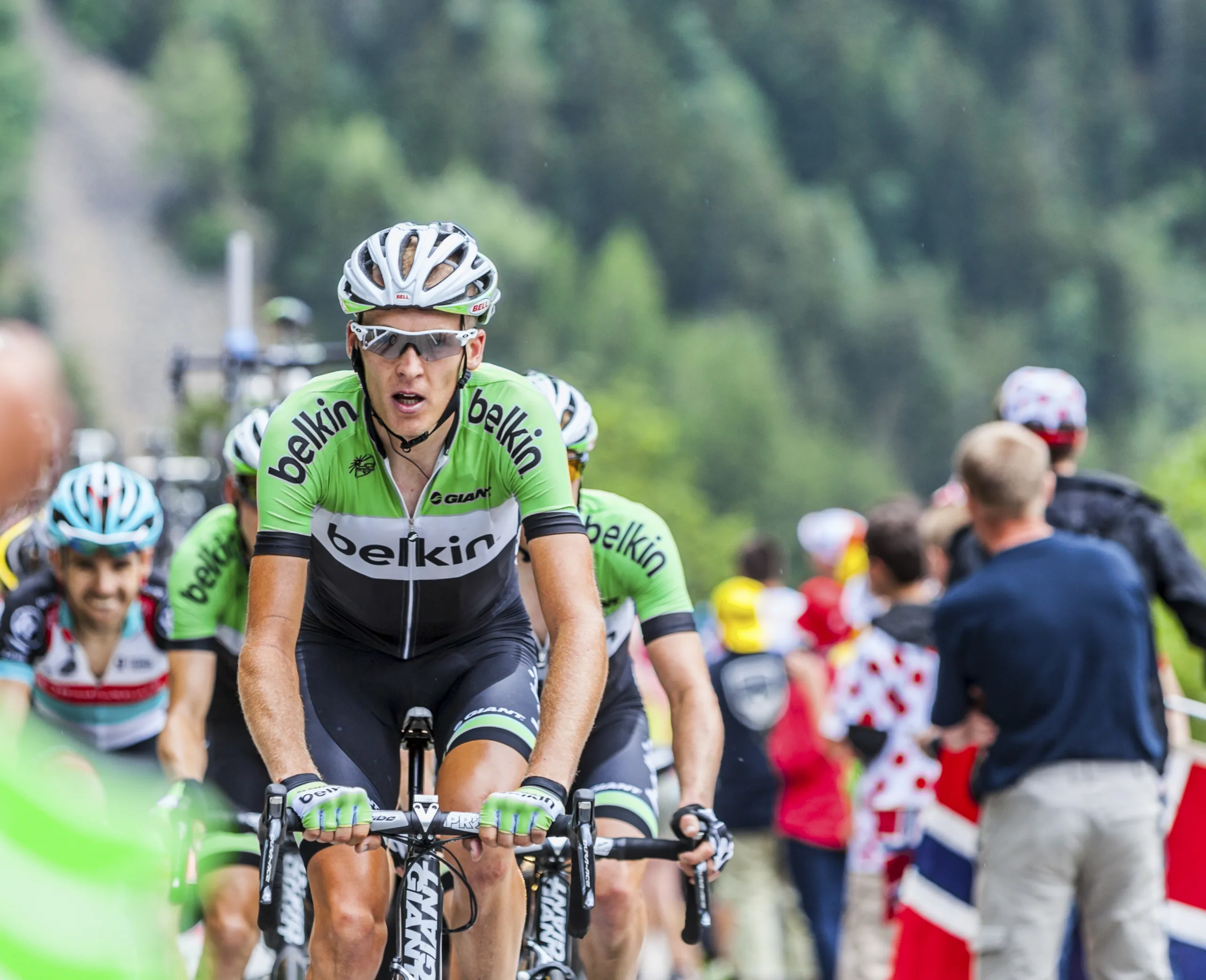 Robert Gesink Climbing Alpe D'Huez